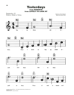 Yesterdays von Jerome Kern (Download) 