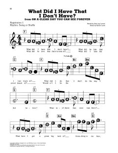 What Did I Have That I Don't Have? von Burton Lane (Download) 