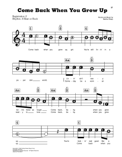 Come Back When You Grow Up von Bobby and The Strangers Vee (Download) 