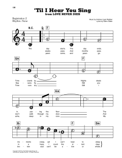 'Til I Hear You Sing von Glenn Slater (Download) 