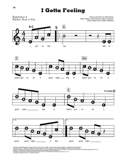 I Gotta Feeling von Will Adams (Download) 