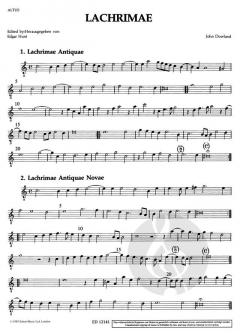 Sämtliche Musik für Instrumentalensemble von John Dowland im Alle Noten Shop kaufen (Einzelstimme Altus (Violinschlüssel))