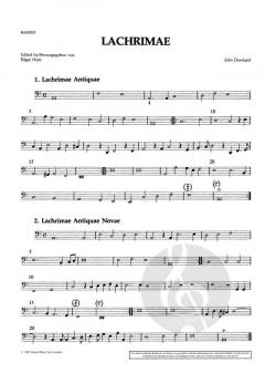 Sämtliche Musik für Instrumentalensemble von John Dowland im Alle Noten Shop kaufen (Einzelstimme Bassus)