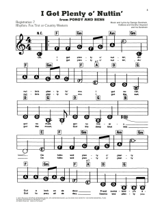 I Got Plenty O' Nuttin' von George Gershwin (Download) 