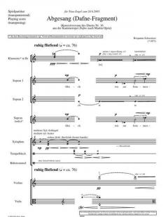 Abgesang (Dafne-Fragment) von Benjamin Schweitzer 