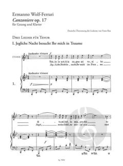 Canzoniere op. 17 von Ermanno Wolf-Ferrari 