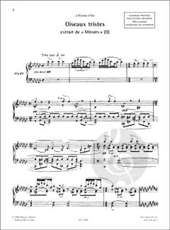 Oiseaux Tristes Piano (Miroirs N 2) von Maurice Ravel 