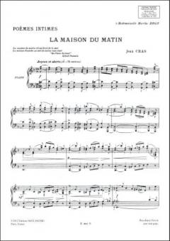 Poèmes Intimes: La Maison du matin von Jean Cras 