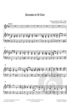Sonata in B-Dur von Tomaso Giovanni Albinoni 