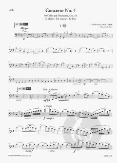 Konzert Nr. 4 für Cello und Orchester op. 65 in G-Dur im Alle Noten Shop kaufen