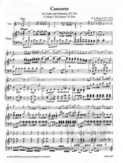 Konzert für Violine und Orchester KV 216 in G-Dur von Wolfgang Amadeus Mozart im Alle Noten Shop kaufen