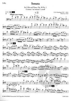 Sonate für Violoncello und Klavier op. 38 Nr. 1 in e-moll von Bernhard Romberg im Alle Noten Shop kaufen
