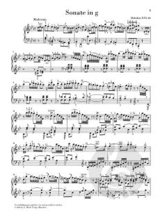 Klaviersonate g-moll Hob. XVI:44 von Joseph Haydn 