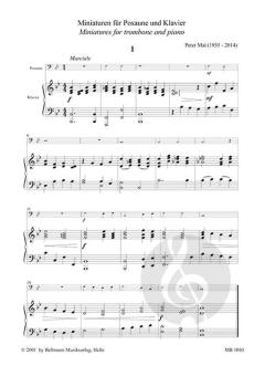 Miniaturen für Posaune und Klavier von Peter Mai 