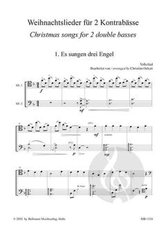 Weihnachtslieder für 2 Kontrabässe von Christian Ockert 