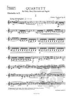 Quartett für Flöte, Oboe, Klarinette und Fagott op. 61 (1945) von Günter Raphael (Download) 