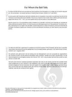 For Whom the Bell Tolls von Philip Sparke 