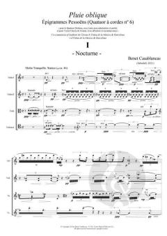 Streichquartett Nr. 6 von Benet Casablancas 