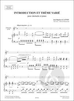 Introduction et thème varié von Jean-Baptiste de Lannoy 