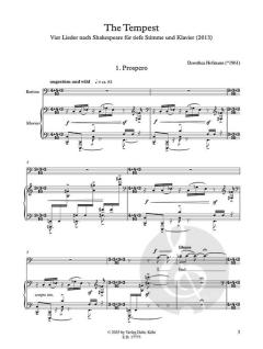 The Tempest - 4 Lieder nach Shakespeare von Dorothea Hofmann 
