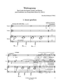 WaldesGesang - 5 Lieder von Dorothea Hofmann 