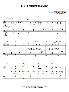 Ain't Misbehavin' von Thomas "Fats" Waller (Download) 