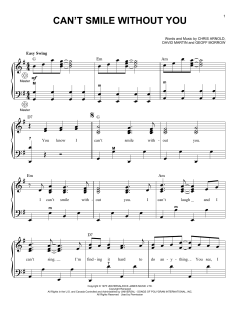 Can't Smile Without You von Barry Manilow (Download) 