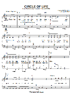Circle Of Life von Elton John (Download) 