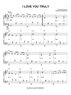 I Love You Truly von Carrie Jacobs-Bond (Download) 