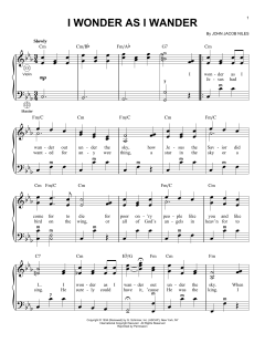 I Wonder As I Wander von John Jacob Niles (Download) 