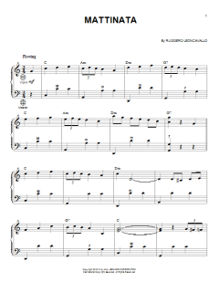 Mattinata von Ruggero Leoncavallo (Download) 