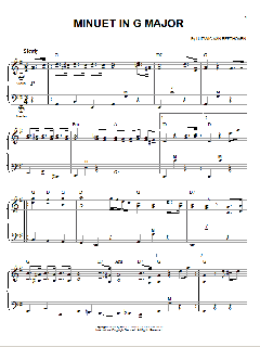 Minuet In G Major von Ludwig van Beethoven (Download) 