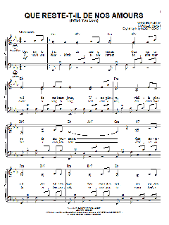 Que Reste-T-Il De Nos Amours von Charles Trenet (Download) 