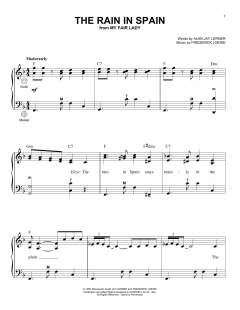 The Rain In Spain von Frederick Loewe (Download) 