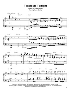 Teach Me Tonight von Sammy Cahn (Download) 