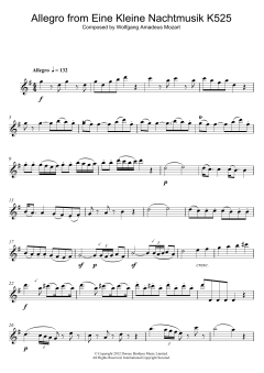 Allegro from Eine Kleine Nachtmusik K525 von Wolfgang Amadeus Mozart (Download) 