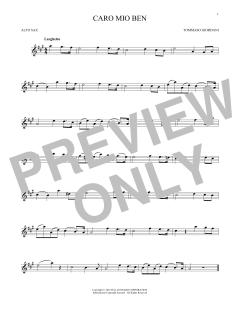 Caro Mio Ben von Tommaso Giordani (Download) 