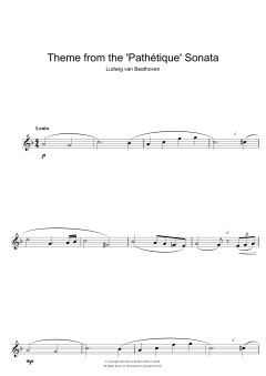Theme from Pathetique Sonata von Ludwig van Beethoven (Download) 