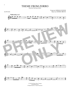 Theme From Zorro von George Bruns (Download) 