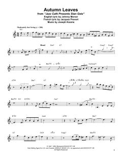 Autumn Leaves von Stan Getz (Download) 