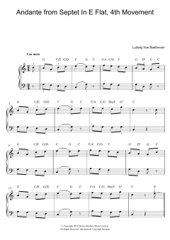 Andante from Septet In E Flat, 4th Movement (Download) 