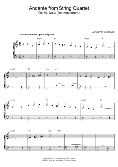 Andante from String Quartet Op.59, No.3 (Download) 