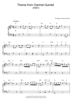 Theme From Clarinet Quintet, K581 (Download) 