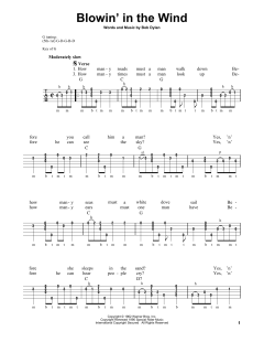 Blowin' In The Wind von Bob Dylan (Download) 