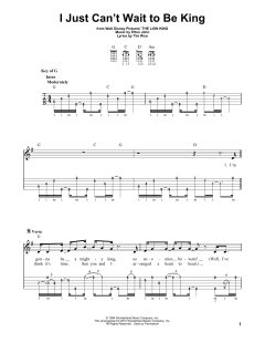 I Just Can't Wait To Be King von Elton John (Download) 