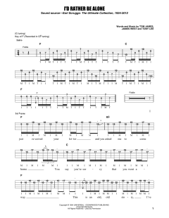 I'd Rather Be Alone von Earl Scruggs (Download) 