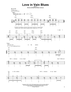 Love In Vain Blues von Robert Johnson (Download) 