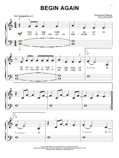 Begin Again von Taylor Swift (Download) 