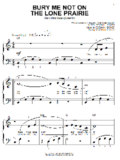 Bury Me Not On The Lone Prairie von Ossian N. Dodge (Download) 