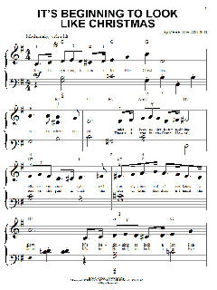 It's Beginning To Look Like Christmas von Meredith Willson (Download) 